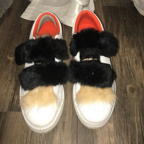 zara fur sneakers